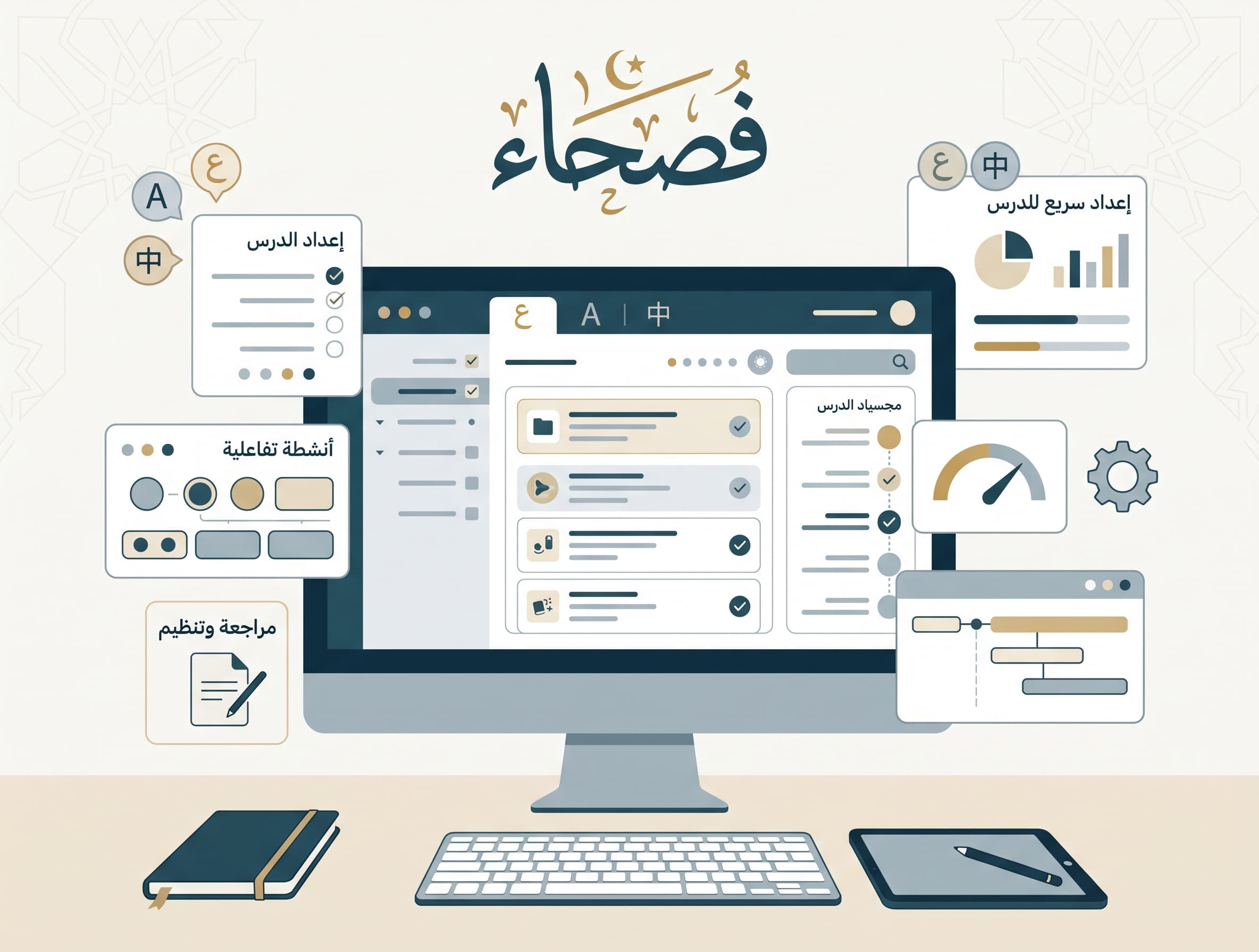 لقطة من واجهة تشغيل الدرس